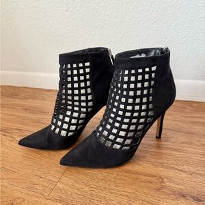 Aldo | Lavinia Black Suede Caged Stiletto Heels